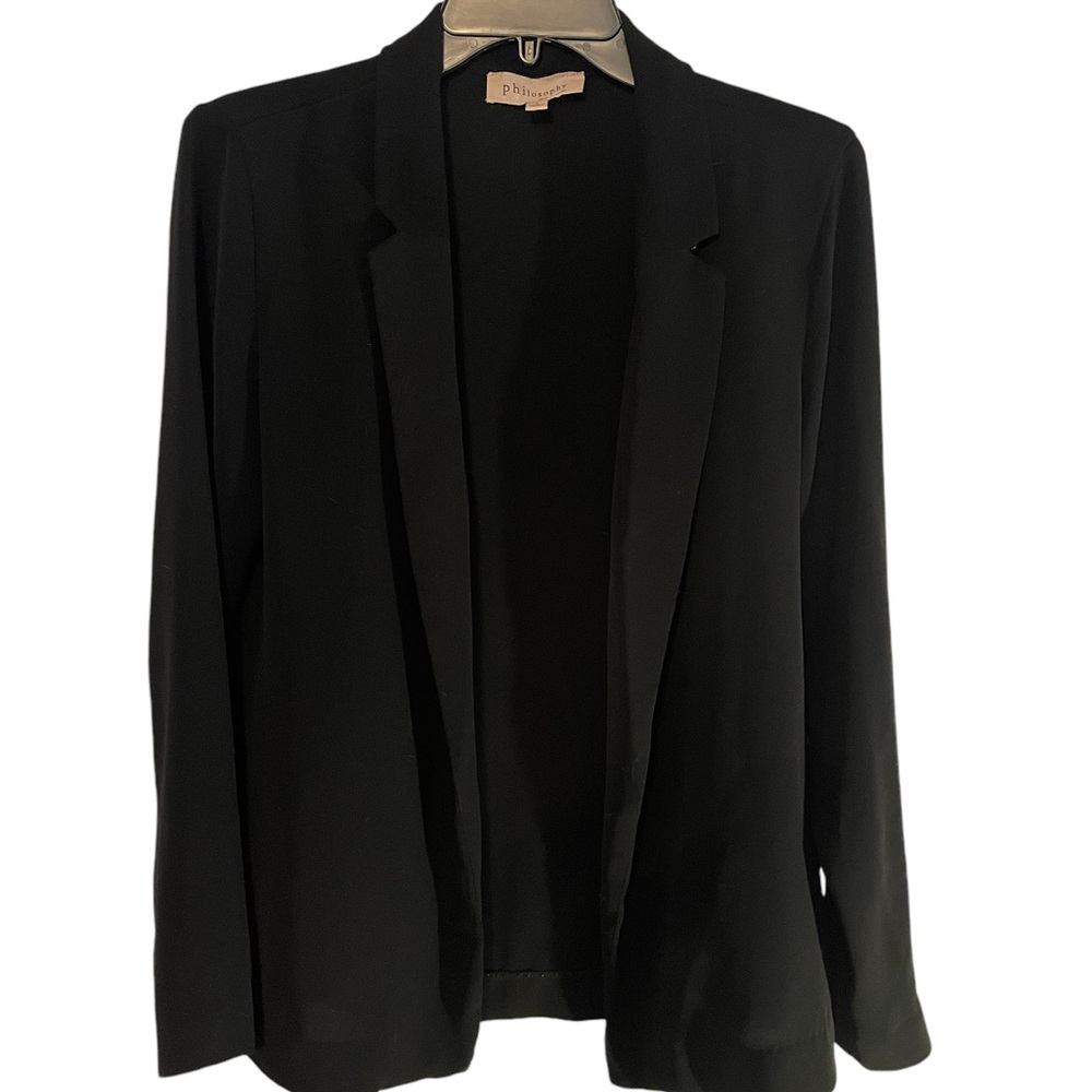 PHILOSOPHY WOMEN’S BLACK LIGHTWEIGHT BLAZER SIZE 4.